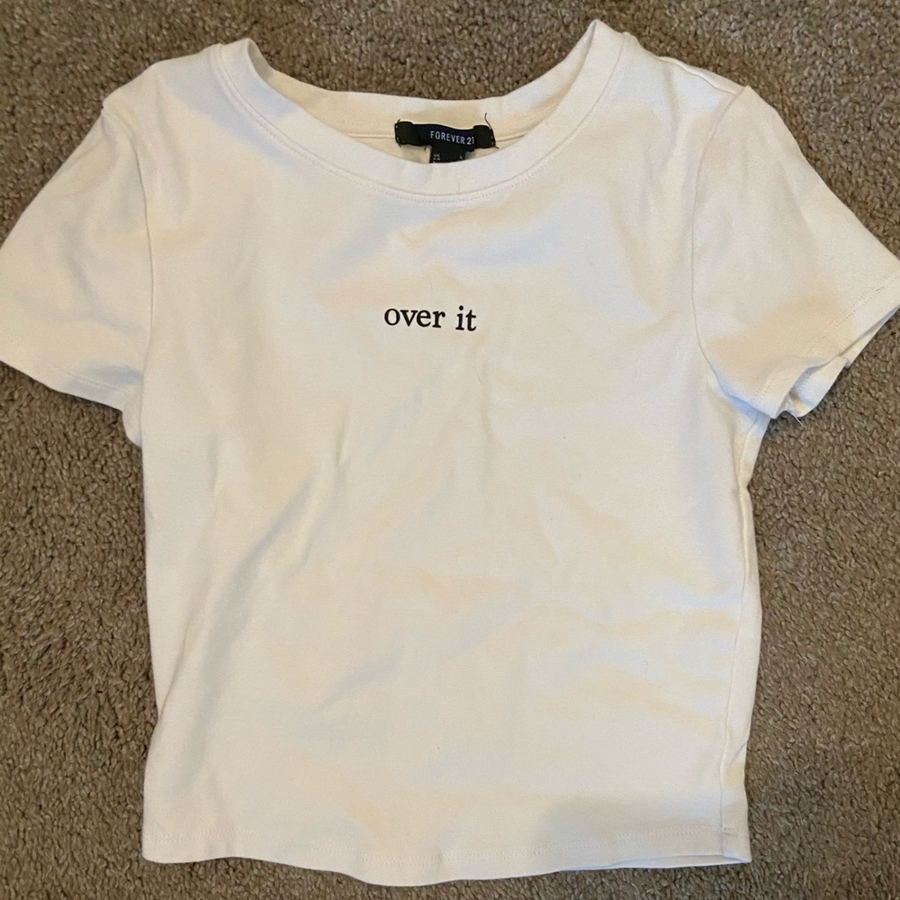 “Over it” cropped shirt
